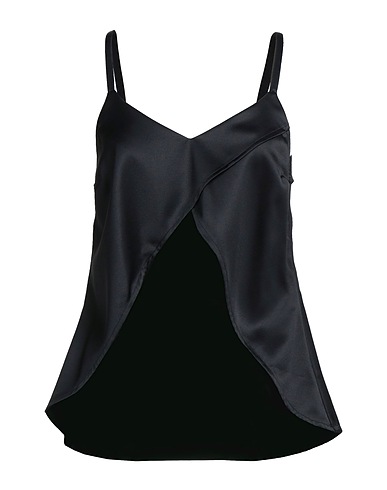MALAIKA RAISS Cami Black 85% Viscose, 14% Virgin Wool, 1% Elastane