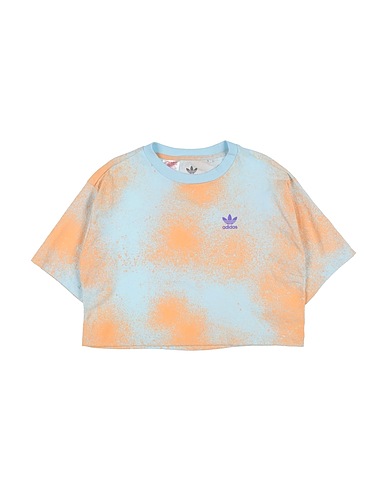 ADIDAS ORIGINALS T-shirt CROP TEE
 Sky blue 100% Cotton, Elastane