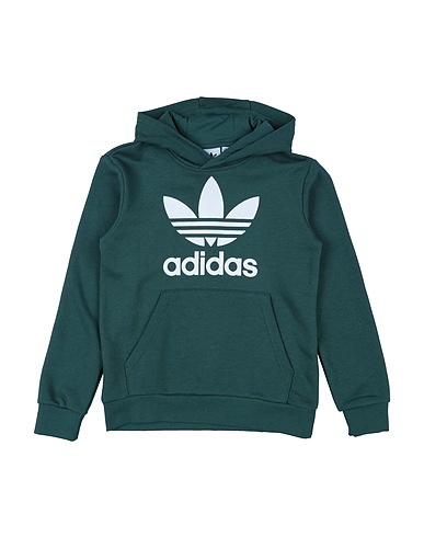 ADIDAS ORIGINALS Sweat-shirt TREFOIL HOODIE  Vert foncé 70% Coton, 30% Polyester recyclé, Élasthanne