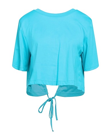 SOLOTRE Crop top Turquoise 100% Cotton