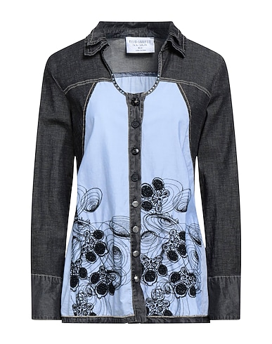 ELISA CAVALETTI by DANIELA DALLAVALLE Shirts Black 100% Viscose, Metallic fiber, Polyester