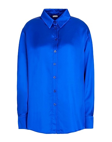 8 by YOOX Solid color shirts & blouses VISCOSE ESSENTIAL LOOSE-FIT SHIRT
 Bright blue 100% Viscose