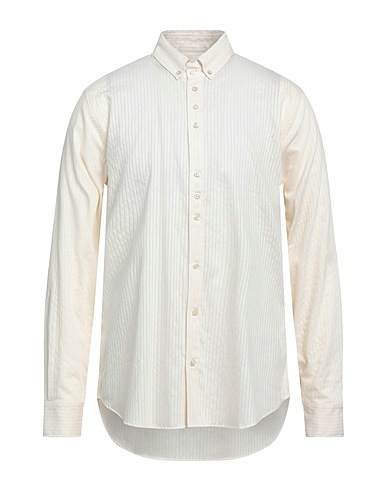 TRUSSARDI Camicia a righe Avorio 98% Cotone, 2% Poliammide