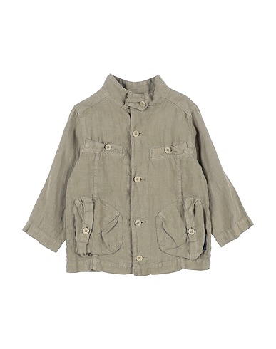 MONCLER Solid color shirt Military green 100% Linen