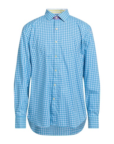 ROBERT GRAHAM Checked shirt Azure 100% Cotton