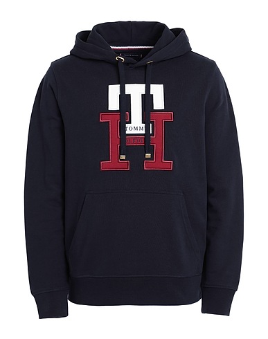 TOMMY HILFIGER Hooded sweatshirt Midnight blue 100% Cotton
