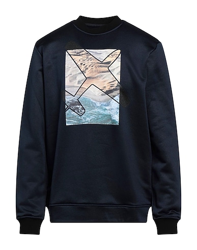 TRUSSARDI Sweatshirt Midnight blue 52% Polyester, 48% Cotton, Elastane