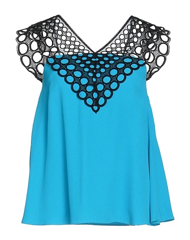 TRUSSARDI Top Azure 71% Acetate, 29% Viscose, Cotton, Polyester