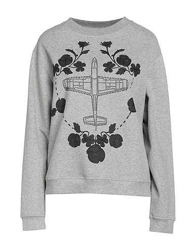 TRUSSARDI Sweatshirt Grey 95% Cotton, 5% Polyamide, Elastane