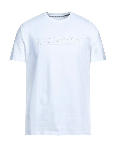 BIKKEMBERGS T-shirt Bianco 95% Cotone, 5% Elastan