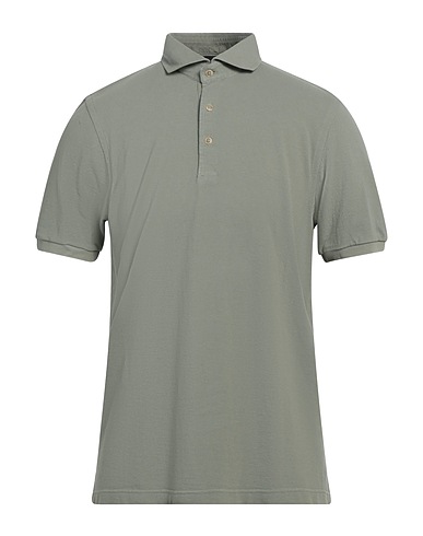 BARBA Napoli Polo shirt Sage green 100% Cotton