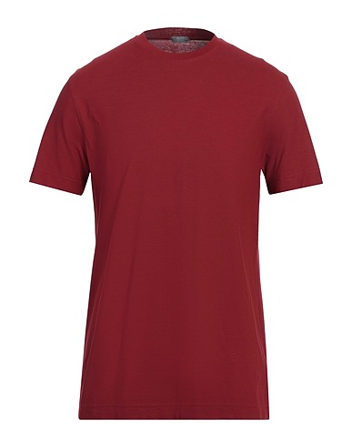 ZANONE Basic T-shirt Burgundy 100% Cotton