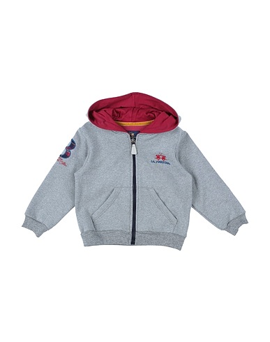LA MARTINA Sweatshirt Grey 95% Cotton, 5% Elastane