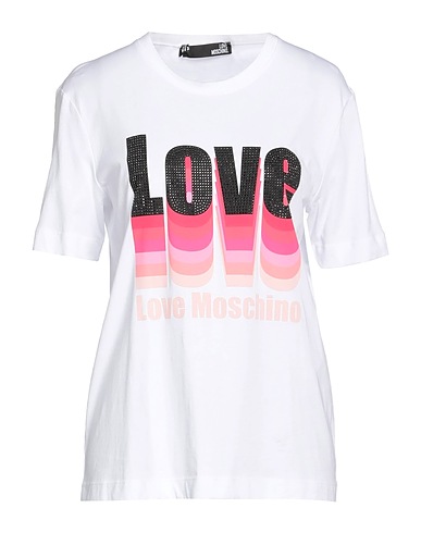 LOVE MOSCHINO T-shirt White 100% Cotton, Elastane