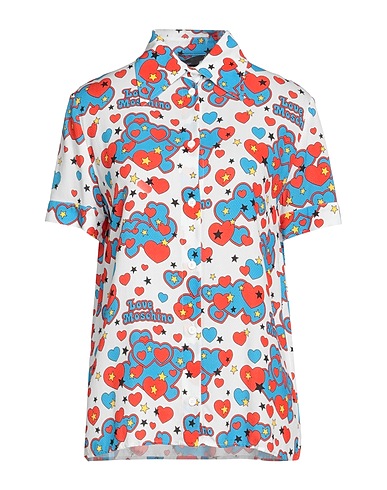 LOVE MOSCHINO Hemden und Blusen mit Muster Weiß 100% Viskose