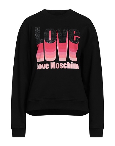 LOVE MOSCHINO Sweatshirt Black 95% Cotton, 5% Elastane