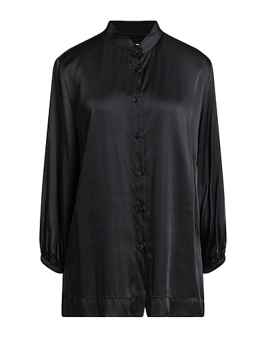 ROSSOPURO Solid colour shirts & blouses Black 100% Viscose