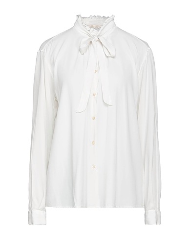 XACUS Solid colour shirts & blouses Light grey 94% Silk, 6% Elastane
