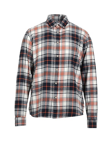 SELECTED HOMME Checked shirt Grey 50% Cotton, 30% Organic cotton, 20% Recycled cotton