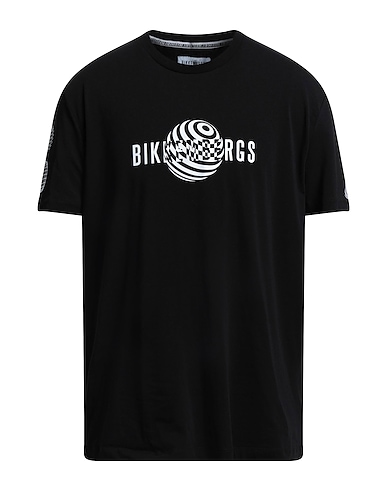 BIKKEMBERGS Basic T-Shirt Black 95% Cotton, 5% Elastane