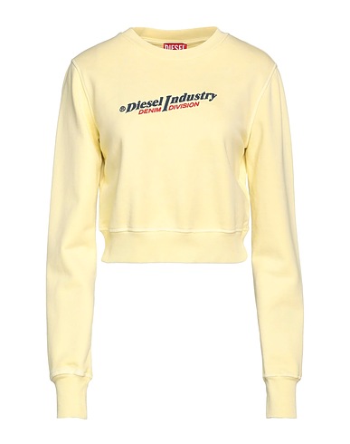 DIESEL Sweatshirt Pastel yellow 100% Cotton, Elastane