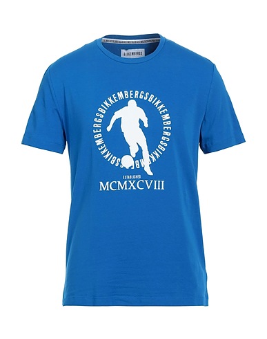 BIKKEMBERGS T-shirt Blu 95% Cotone, 5% Elastan