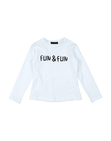 FUN & FUN T-shirt White 95% Cotton, 5% Elastane
