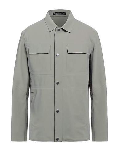 ESEMPLARE Solid colour shirt Sage green 73% Polyamide, 27% Elastane