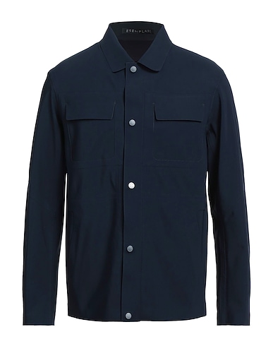 ESEMPLARE Solid colour shirt Midnight blue 73% Polyamide, 27% Elastane