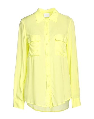 MERCI ITALIA Camicie e bluse tinta unita Verde lime 100% Viscosa