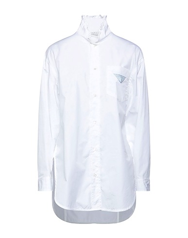 SANDRO Camicie Bianco 100% Cotone, Seta, Madreperla