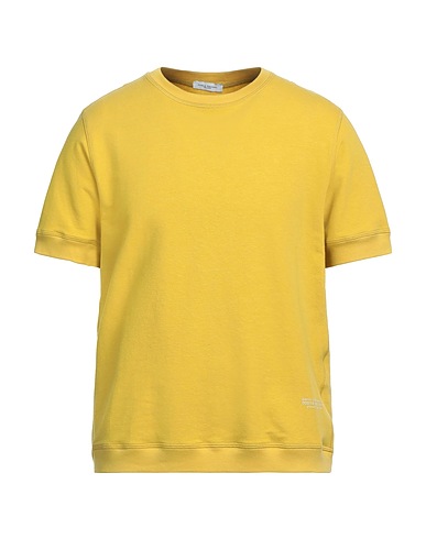 PAOLO PECORA Basic T-Shirt Marigold 75% Cotton, 20% Linen, 5% Elastane