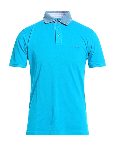HARMONT & BLAINE Polo shirt Turquoise 100% Cotton