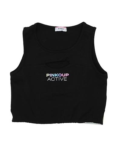 PINKO UP Top Black 95% Cotton, 5% Elastane