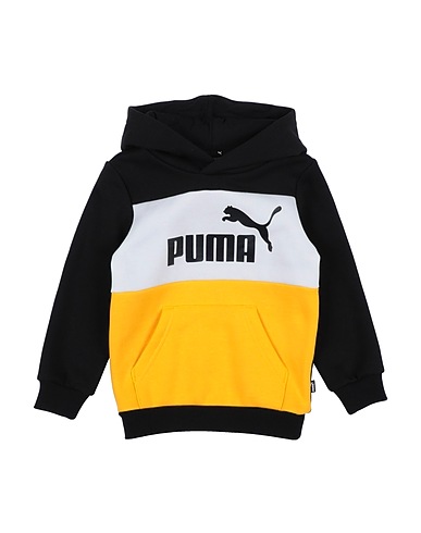 PUMA Sweatshirt ESS+ Colorblock Hoodie FL B
 Black 66% Cotton, 34% Polyester, Elastane