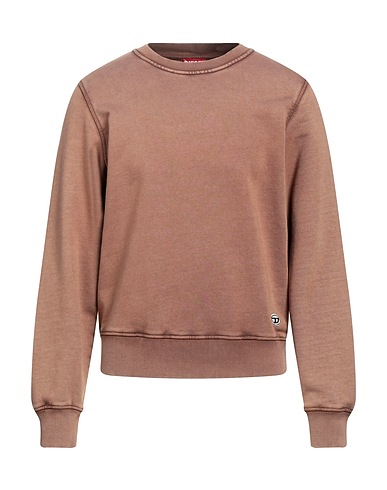 DIESEL Felpa Nocciola 100% Cotone, Elastan
