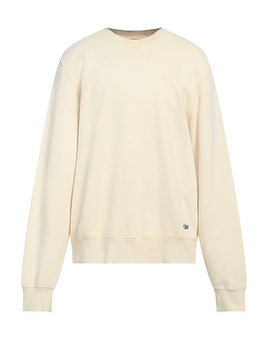 DIESEL Sweatshirt Pastel yellow 100% Cotton, Elastane