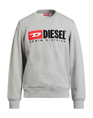 DIESEL Sweatshirt Light grey 100% Cotton, Elastane