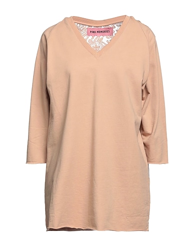 PINK MEMORIES Sweatshirt Beige 85% Cotton, 15% Polyamide