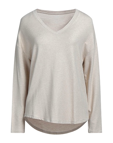MAJESTIC FILATURES Basic T-Shirt Beige 96% Viscose, 4% Elastane