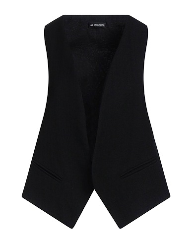 ANN DEMEULEMEESTER ジレ ブラック バージンウール 100%