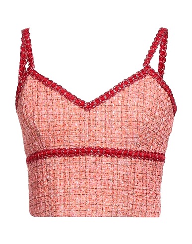 PINKO Top Coral 83% Polyester, 15% Metallic fiber, 2% Viscose