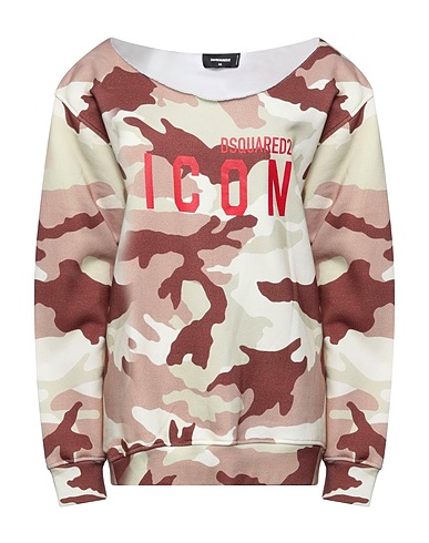 DSQUARED2 Sweatshirt Sage green 100% Cotton, Elastane