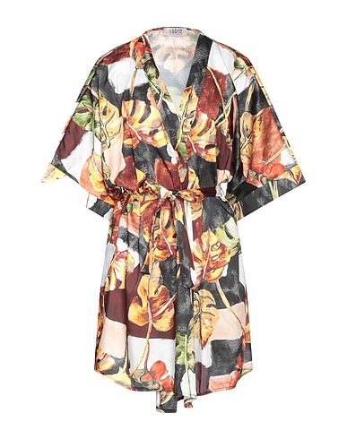 TSD12 Camicie  e bluse fantasia Marrone 100% Poliestere