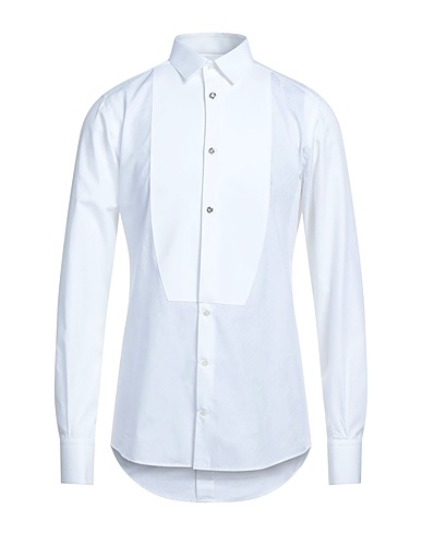 DOLCE&GABBANA Solid color shirt White 100% Cotton