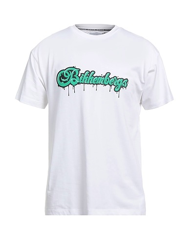 BIKKEMBERGS T-shirt Bianco 95% Cotone, 5% Elastan