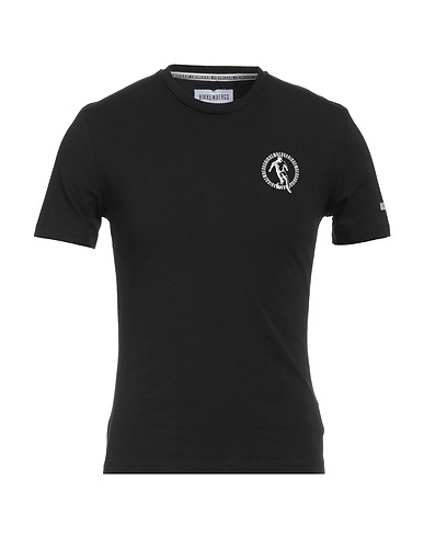 BIKKEMBERGS T-shirt Black 95% Cotton, 5% Elastane