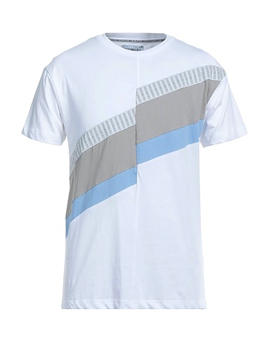 BIKKEMBERGS T-shirt White 100% Cotton, Elastane