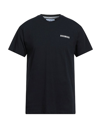BIKKEMBERGS T-shirt Black 100% Cotton, Elastane