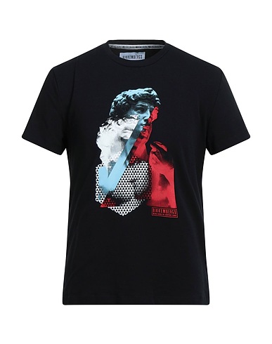 BIKKEMBERGS T-shirt Black 95% Cotton, 5% Elastane
